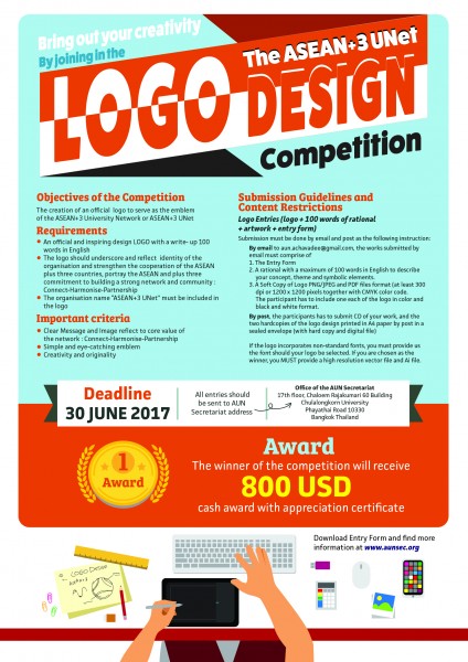 plus three Poster Logo competition
